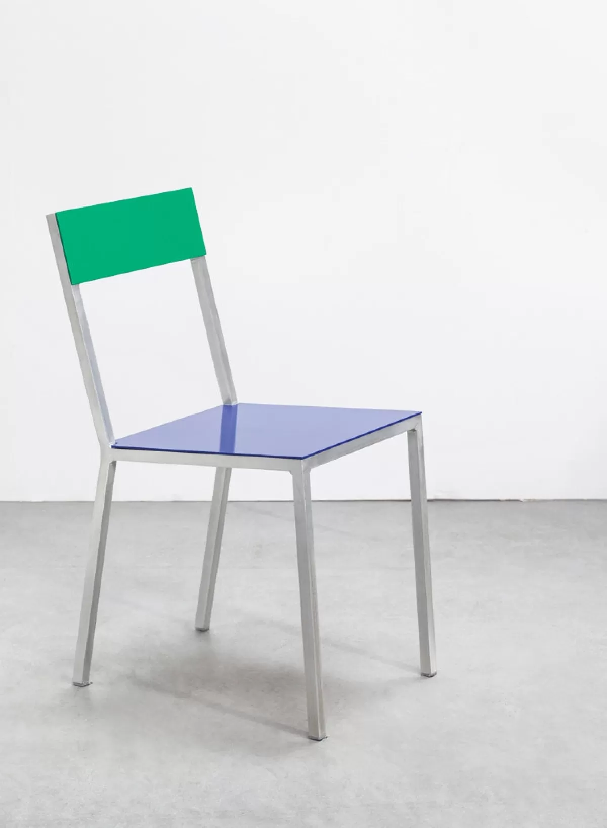 SUSAN BIJL Alu Chair, Dark Blue Seat, Green Back< Meubels