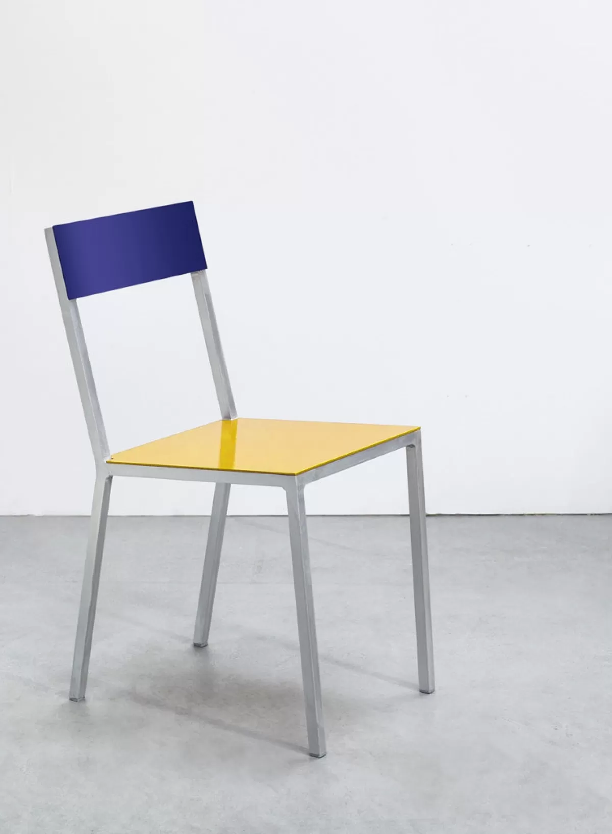 SUSAN BIJL Alu Chair, Yellow Seat, Candy Blue Back< Meubels