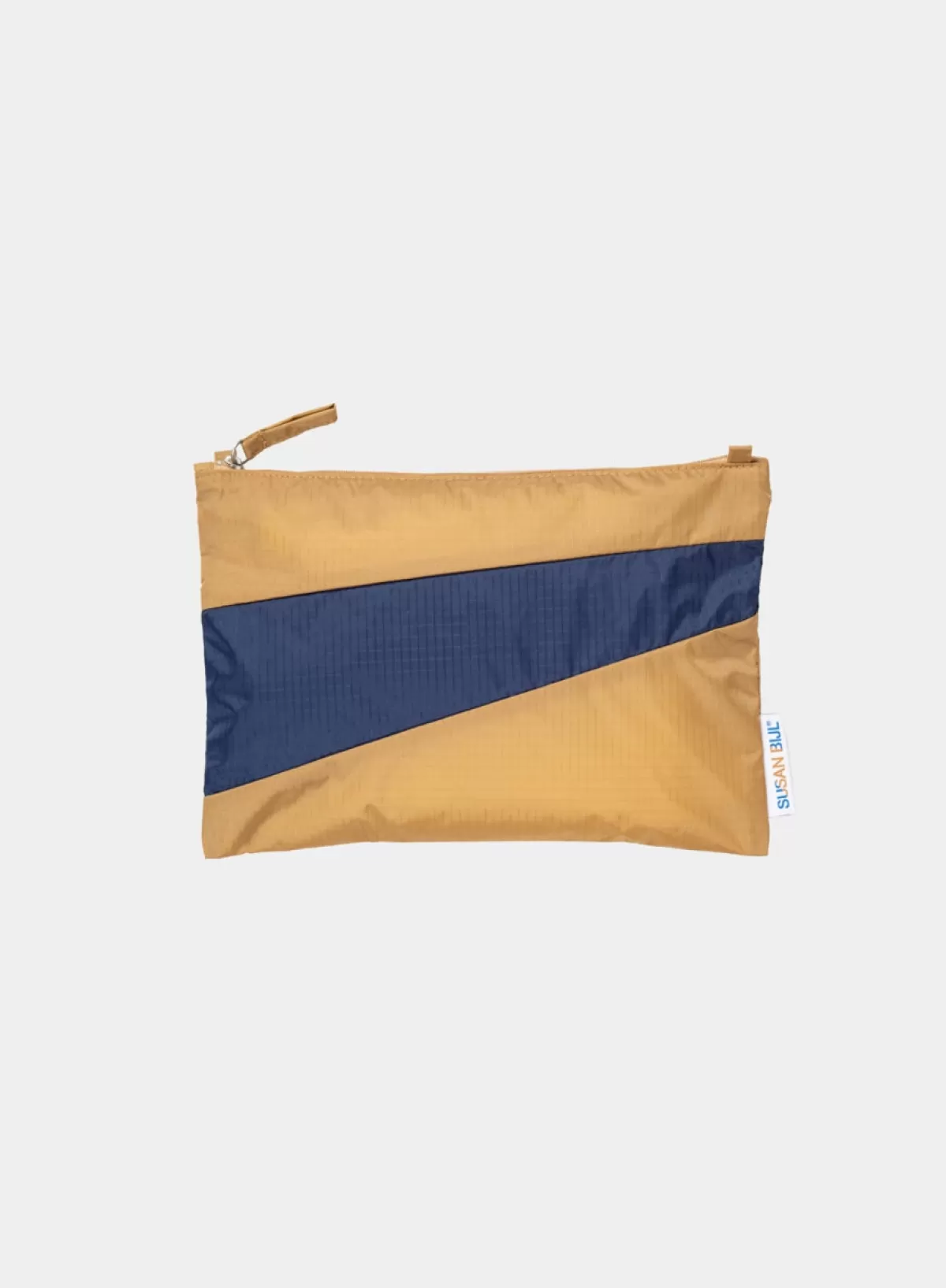 SUSAN BIJL Camel & Navy MEDIUM< The New Pouch