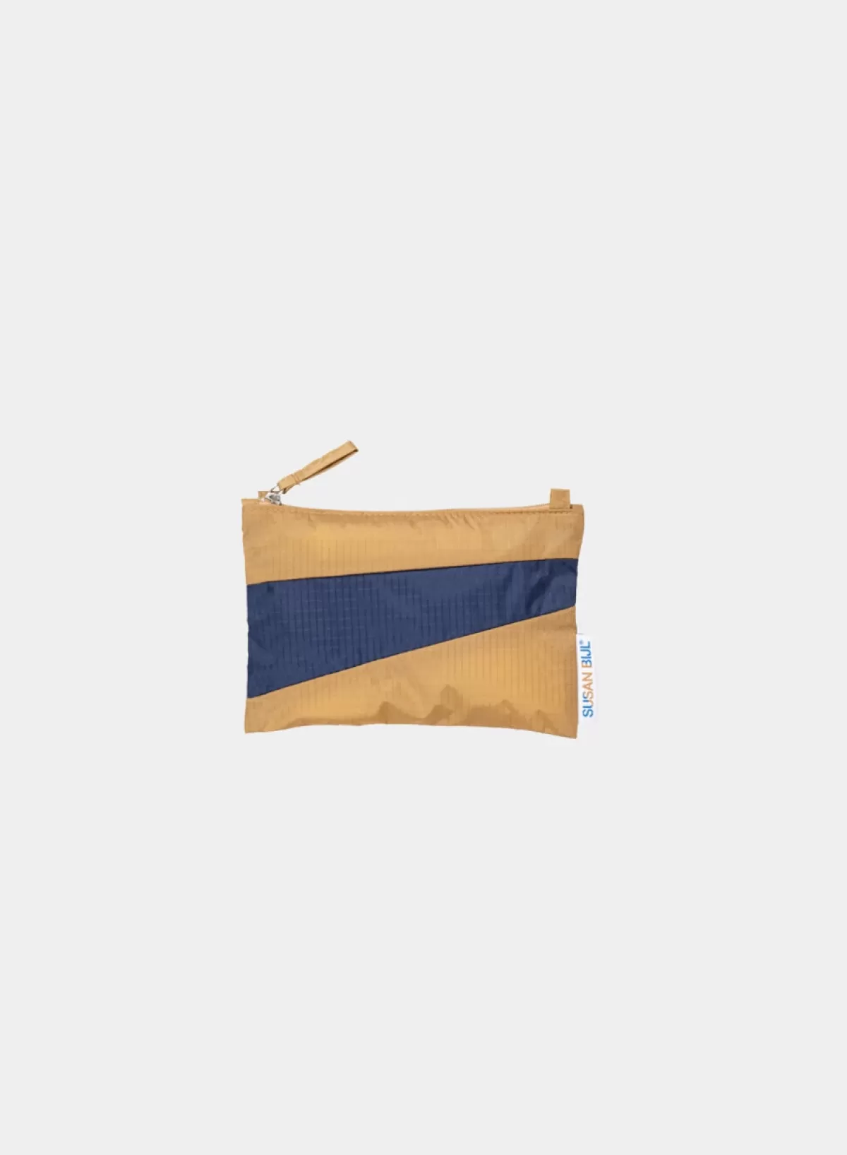 SUSAN BIJL Camel & Navy SMALL< The New Pouch