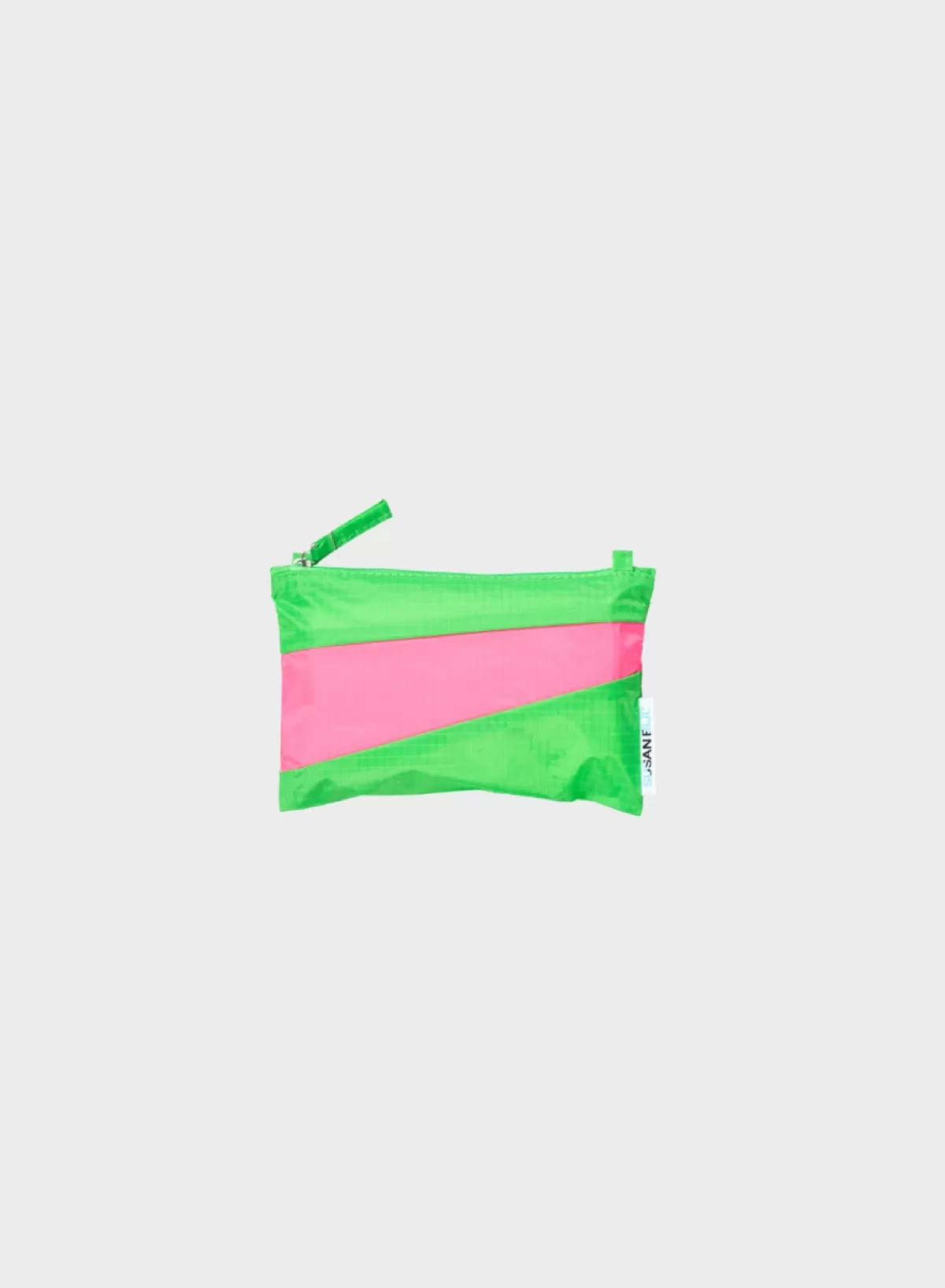 SUSAN BIJL Greenscreen & Fluo Pink SMALL< The New Pouch