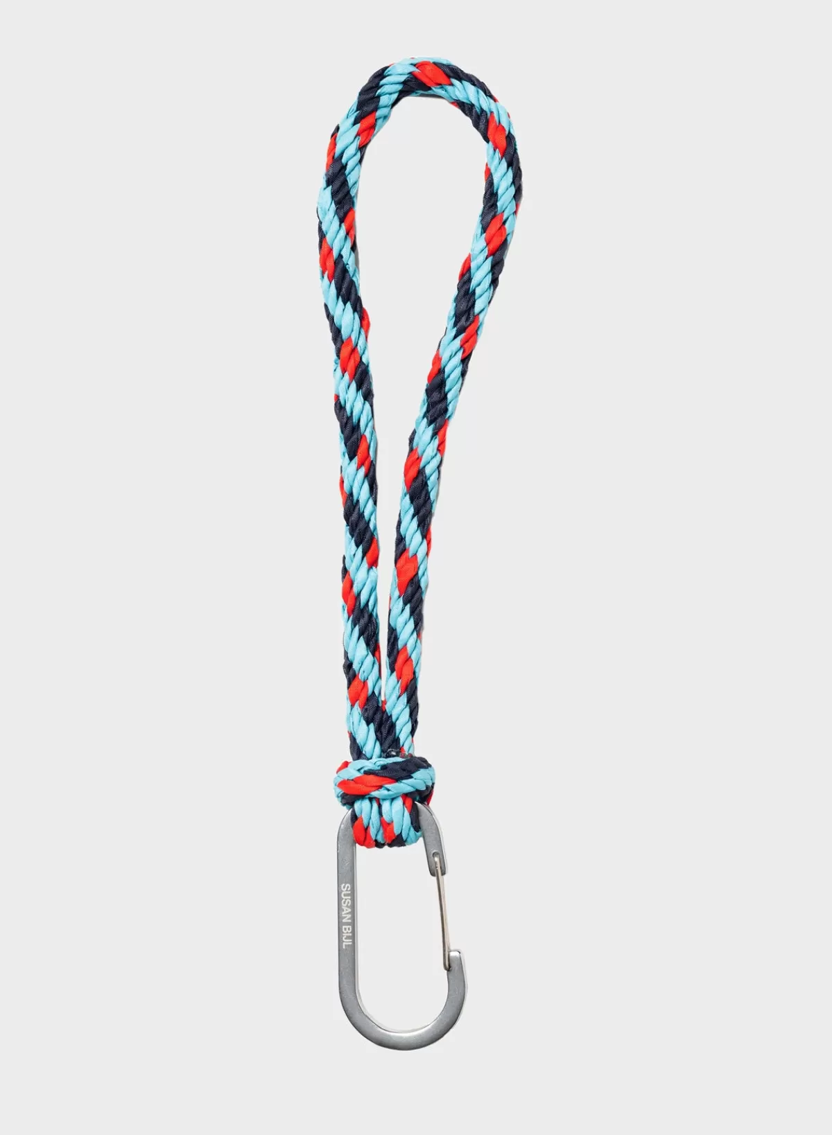 SUSAN BIJL Key Blue & Red Alert< The New Kumihimo Keychain | The New Keychain