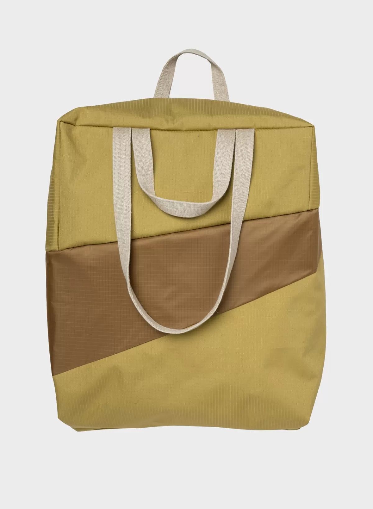 SUSAN BIJL Moss & Camel LARGE< The New Tote Bag