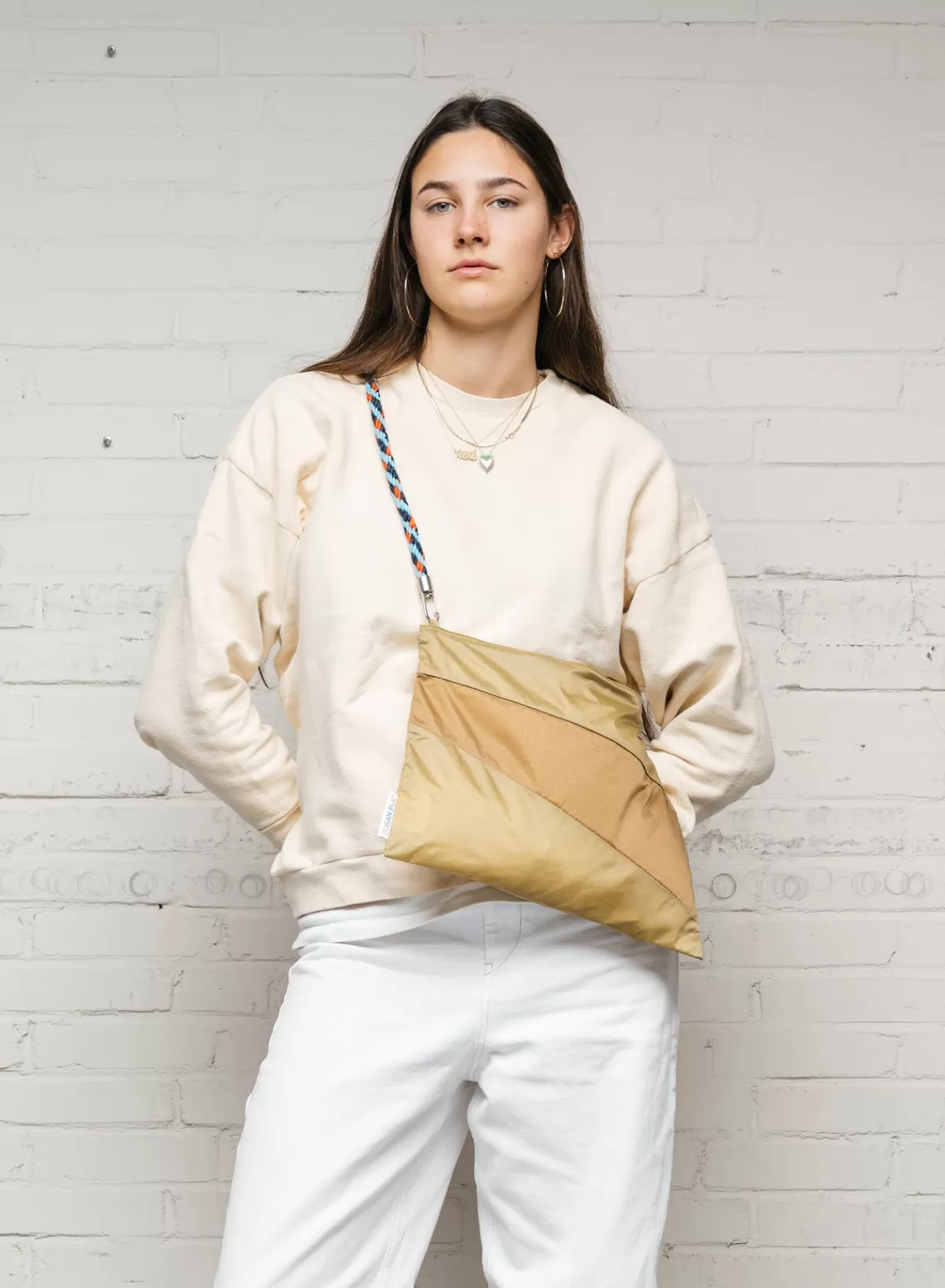 SUSAN BIJL Moss & Camel LARGE< The New Pouch