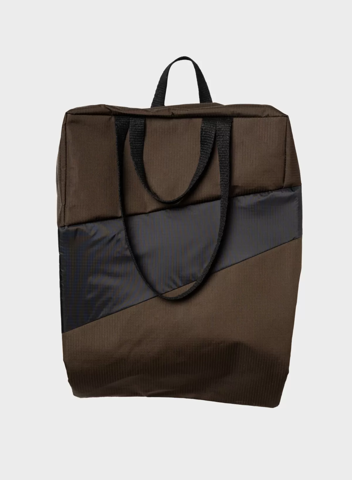 SUSAN BIJL Mud & Black LARGE< The New Tote Bag