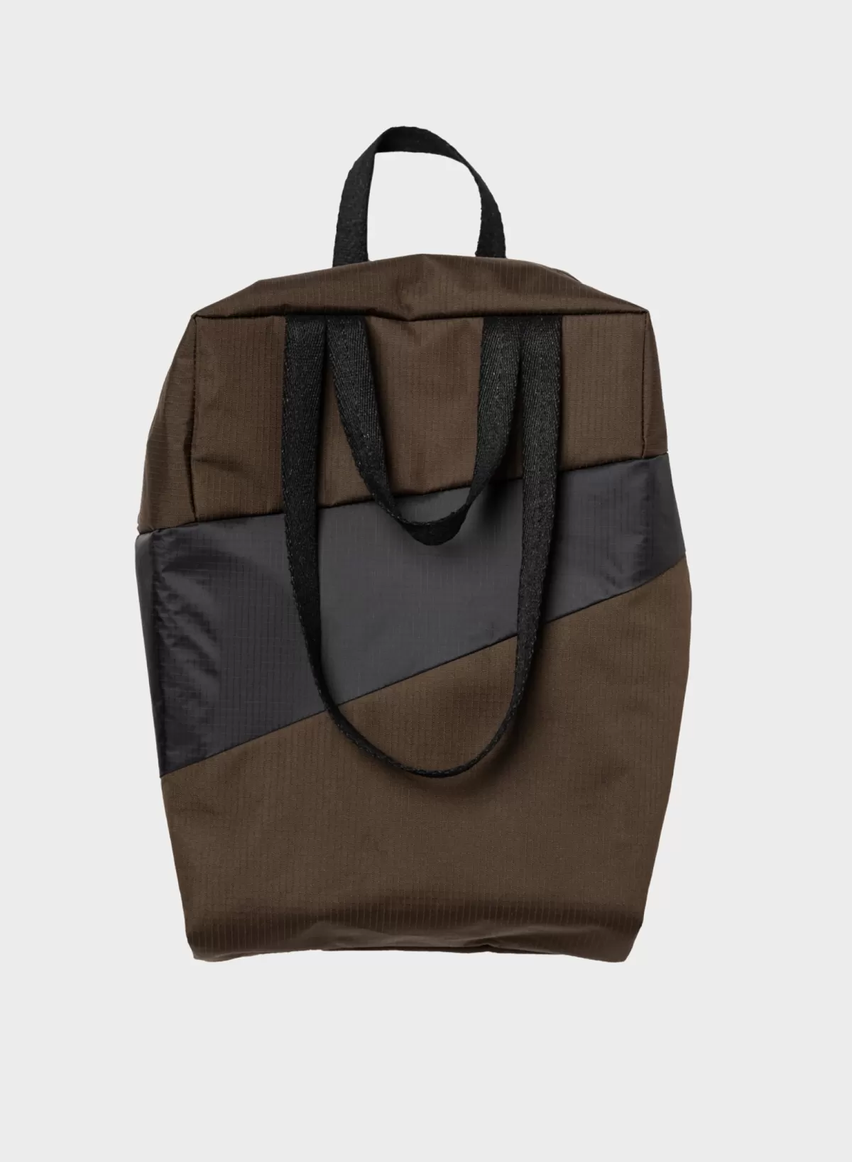 SUSAN BIJL Mud & Black MEDIUM< The New Tote Bag