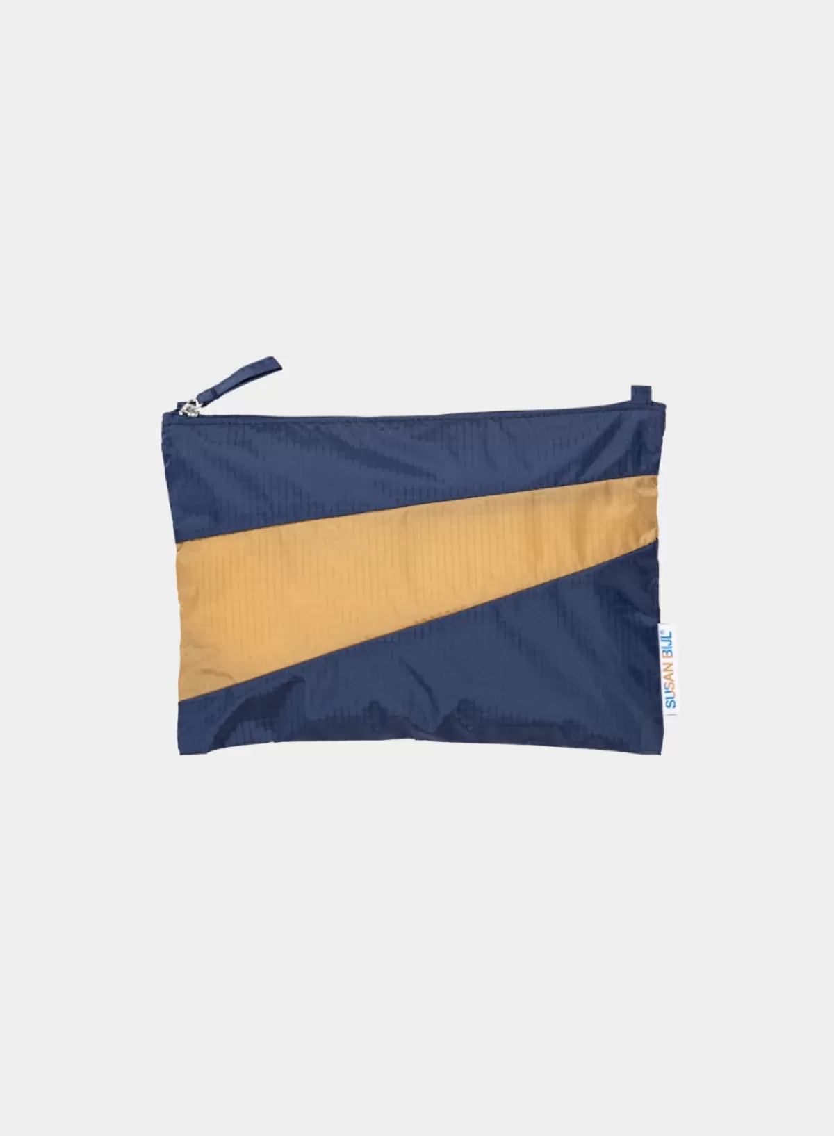 SUSAN BIJL Navy & Camel MEDIUM< The New Pouch