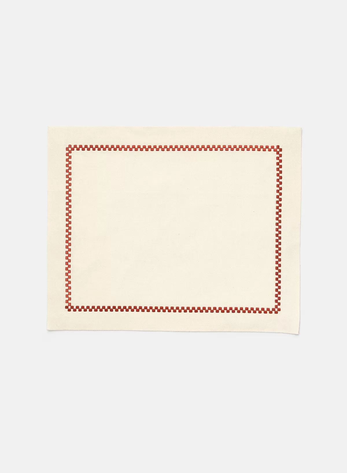 SUSAN BIJL Ricamo Placemat In White/Bordeaux< Keuken & Tafelaankleding | Textiel