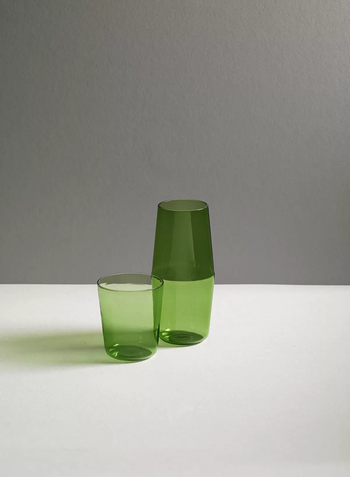 SUSAN BIJL (Showroom) Carafe & Tumbler, Diamine Green< Glaswerk