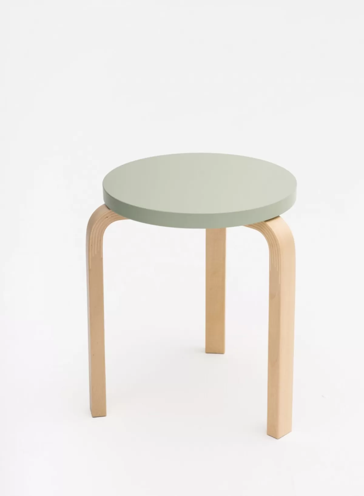 SUSAN BIJL Stool 60, Legs Birch, Seat Green< Meubels